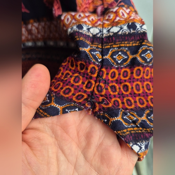 Beachlunchlounge Small Navy Floral Print Boho Midi Dress - Picture 8 of 9